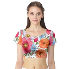 Flowers Plants Bouquets Decor Flower Decoration Garden Flower Shop Scent Romance Wallpaper Nature Short Sleeve Crop Top