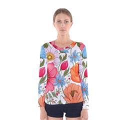 Flowers Plants Bouquets Decor Flower Decoration Garden Flower Shop Scent Romance Wallpaper Nature Women s Long Sleeve T-shirt