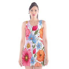 Flowers Plants Bouquets Decor Flower Decoration Garden Flower Shop Scent Romance Wallpaper Nature Scoop Neck Skater Dress