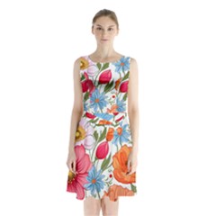 Flowers Plants Bouquets Decor Flower Decoration Garden Flower Shop Scent Romance Wallpaper Nature Sleeveless Waist Tie Chiffon Dress