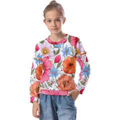 Flowers Plants Bouquets Decor Flower Decoration Garden Flower Shop Scent Romance Wallpaper Nature Kids  Long Sleeve T-shirt With Frill 