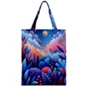 Nature Night Bushes Flowers Leaves Clouds Landscape Berries Story Fantasy Wallpaper Background Sampl Zipper Classic Tote Bag View1