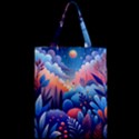 Nature Night Bushes Flowers Leaves Clouds Landscape Berries Story Fantasy Wallpaper Background Sampl Zipper Classic Tote Bag View2