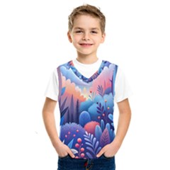 Nature Night Bushes Flowers Leaves Clouds Landscape Berries Story Fantasy Wallpaper Background Sampl Kids  Basketball Tank Top