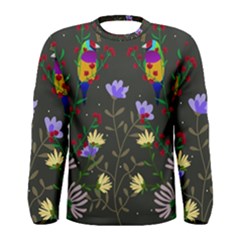 Bird Flower Plant Nature Men s Long Sleeve T-shirt