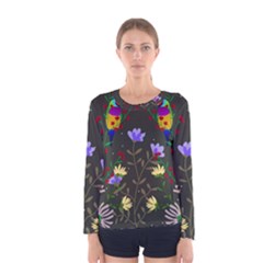 Bird Flower Plant Nature Women s Long Sleeve T-shirt