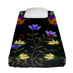 Bird Flower Plant Nature Fitted Sheet (single Size)