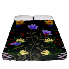 Bird Flower Plant Nature Fitted Sheet (queen Size)