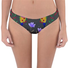 Bird Flower Plant Nature Reversible Hipster Bikini Bottoms