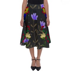 Bird Flower Plant Nature Perfect Length Midi Skirt