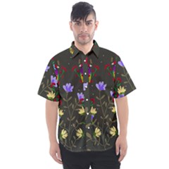 Bird Flower Plant Nature Men s Short Sleeve Shirt