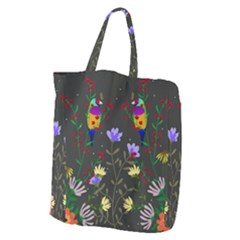 Bird Flower Plant Nature Giant Grocery Tote by Maspions