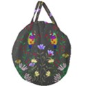 Bird Flower Plant Nature Giant Round Zipper Tote View1