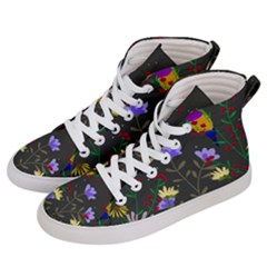 Bird Flower Plant Nature Women s Hi-top Skate Sneakers by Maspions