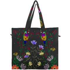 Bird Flower Plant Nature Canvas Travel Bag