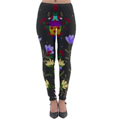 Bird Flower Plant Nature Lightweight Velour Leggings