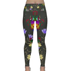 Bird Flower Plant Nature Lightweight Velour Classic Yoga Leggings by Maspions