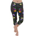 Bird Flower Plant Nature Lightweight Velour Capri Yoga Leggings View1