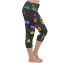 Bird Flower Plant Nature Lightweight Velour Capri Yoga Leggings View3