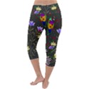 Bird Flower Plant Nature Lightweight Velour Capri Yoga Leggings View4