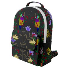 Bird Flower Plant Nature Flap Pocket Backpack (small)