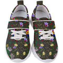 Bird Flower Plant Nature Kids  Velcro Strap Shoes by Maspions