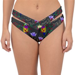 Bird Flower Plant Nature Double Strap Halter Bikini Bottoms by Maspions