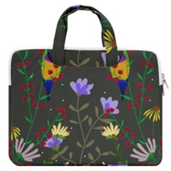 Bird Flower Plant Nature Macbook Pro 13  Double Pocket Laptop Bag