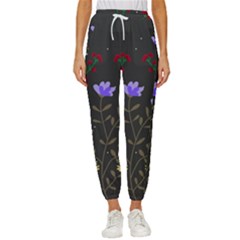 Bird Flower Plant Nature Women s Cropped Drawstring Pants by Maspions