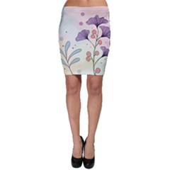 Flower Paint Flora Nature Plant Bodycon Skirt