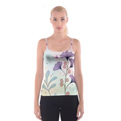 Flower Paint Flora Nature Plant Spaghetti Strap Top