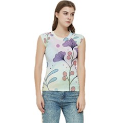 Flower Paint Flora Nature Plant Women s Raglan Cap Sleeve T-shirt