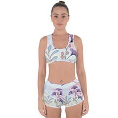 Flower Paint Flora Nature Plant Racerback Boyleg Bikini Set