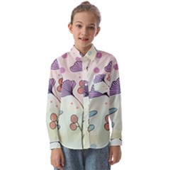 Flower Paint Flora Nature Plant Kids  Long Sleeve Shirt