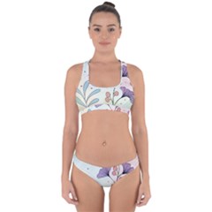 Flower Paint Flora Nature Plant Cross Back Hipster Bikini Set