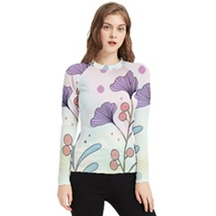 Flower Paint Flora Nature Plant Women s Long Sleeve Rash Guard