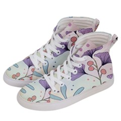 Flower Paint Flora Nature Plant Men s Hi-top Skate Sneakers