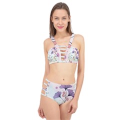 Flower Paint Flora Nature Plant Cage Up Bikini Set