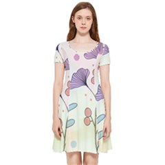 Flower Paint Flora Nature Plant Inside Out Cap Sleeve Dress