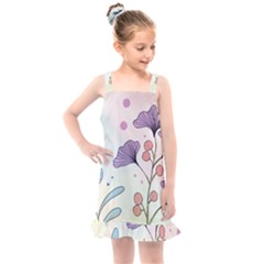 Flower Paint Flora Nature Plant Kids  Overall Dress