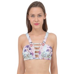 Flower Paint Flora Nature Plant Cage Up Bikini Top