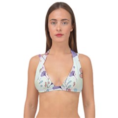 Flower Paint Flora Nature Plant Double Strap Halter Bikini Top