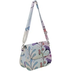 Flower Paint Flora Nature Plant Saddle Handbag