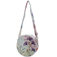 Flower Paint Flora Nature Plant Crossbody Circle Bag by Maspions