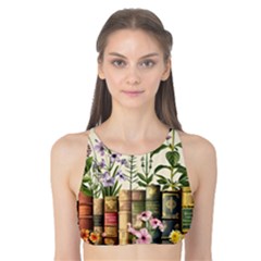 Books Flowers Book Flower Flora Floral Tank Bikini Top