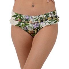 Books Flowers Book Flower Flora Floral Frill Bikini Bottoms by Maspions