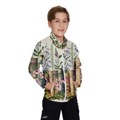 Books Flowers Book Flower Flora Floral Kids  Windbreaker