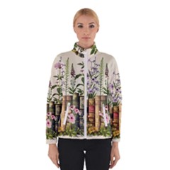 Books Flowers Book Flower Flora Floral Women s Bomber Jacket