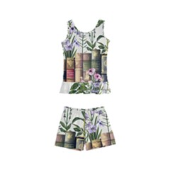 Books Flowers Book Flower Flora Floral Kids  Boyleg Swimsuit