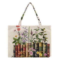 Books Flowers Book Flower Flora Floral Medium Tote Bag by Maspions